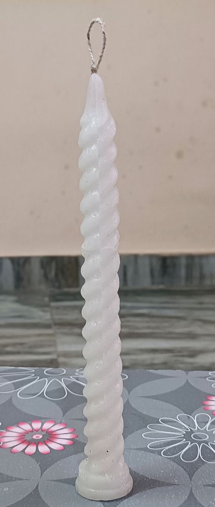 Twisted decorative taper candle handmade in Jaipur